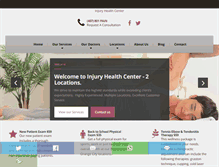 Tablet Screenshot of injuryhealthcenter.com